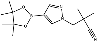 1H-Pyrazole-1-propanenitrile, α,α-dimethyl-4-(4,4,5,5-tetramethyl-1,3,2-dioxaborolan-2-yl)- Structure