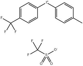 Iodonium, (4-methylphenyl)[4-(trifluoromethyl)phenyl]-, 1,1,1-trifluoromethanesulfonate (1:1) Structure