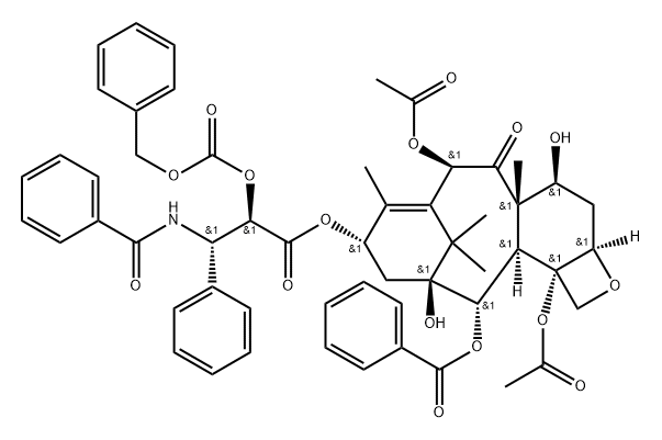 2'-O-(Benzyloxycarbonyl) Taxol 구조식 이미지