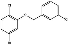 4-Bromo-1-chloro-2-[(3-chlorophenyl)methoxy]benzene Structure