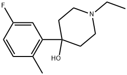 1-Ethyl-4-(5-fluoro-2-methylphenyl)-4-piperidinol Structure