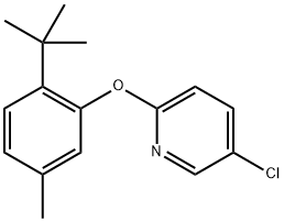 5-Chloro-2-[2-(1,1-dimethylethyl)-5-methylphenoxy]pyridine Structure