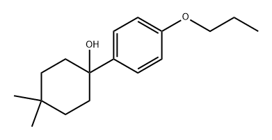 4,4-dimethyl-1-(4-propoxyphenyl)cyclohexanol Structure