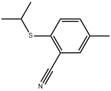 5-Methyl-2-[(1-methylethyl)thio]benzonitrile Structure
