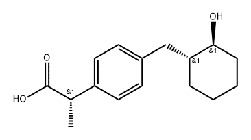 (S)-2-(4-(((1R,2S)-2-hydroxycyclohexyl)methyl)phenyl)propanoic acid Structure