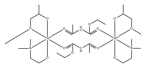 (ethyl-3-oxobutanoato-O'1,O'3)(2-dimethylaminoethanolato)(1-methoxypropan-2-olato)aluminium(III), dimerised Structure