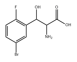 Phenylalanine, 5-bromo-2-fluoro-β-hydroxy- Structure