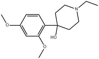 4-(2,4-Dimethoxyphenyl)-1-ethyl-4-piperidinol Structure