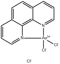 Gold(1+), dichloro(1,10-phenanthroline-κN1,κN10)-, chloride (1:1), (SP-4-2)- 구조식 이미지
