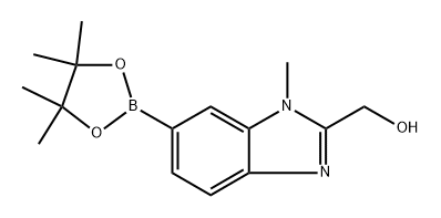 (1-Methyl-6-(4,4,5,5-tetramethyl-1,3,2-dioxaborolan-2-yl)-1H-benzo[d]imidazol-2-yl)methanol Structure