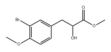 Benzenepropanoic acid, 3-bromo-α-hydroxy-4-methoxy-, methyl ester Structure