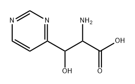 4-Pyrimidinepropanoic acid, α-amino-β-hydroxy- Structure