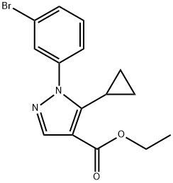 Ethyl 1-(3-bromophenyl)-5-cyclopropyl-1H-pyrazole-4-carboxylate Structure