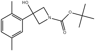 1,1-Dimethylethyl 3-(2,5-dimethylphenyl)-3-hydroxy-1-azetidinecarboxylate Structure