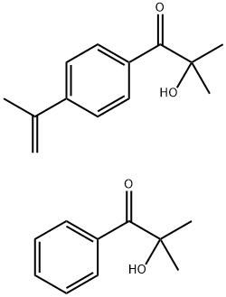 1-Propanone, 2-hydroxy-2-methyl-1-4-(1-methylethenyl)phenyl-, homopolymer, mixt. with 2-hydroxy-2-methyl-1-phenyl-1-propanone Structure