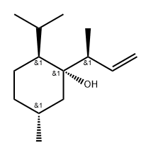 Cyclohexanol, 5-methyl-2-(1-methylethyl)-1-(1-methyl-2-propenyl)-, [1S-[1α(R*),2β,5α]]- (9CI) Structure