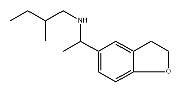 5-Benzofuranmethanamine, 2,3-dihydro-α-methyl-N-(2-methylbutyl)- Structure