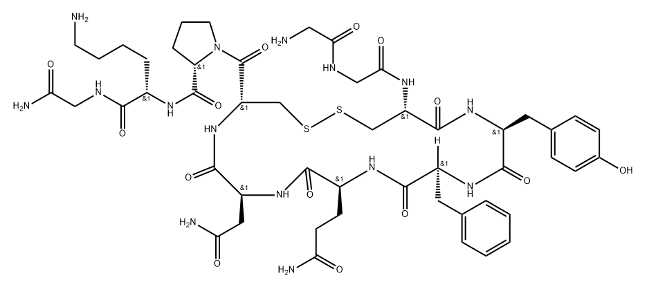vasopressin, N-(N-Gly-Gly)-8-Lys- Structure