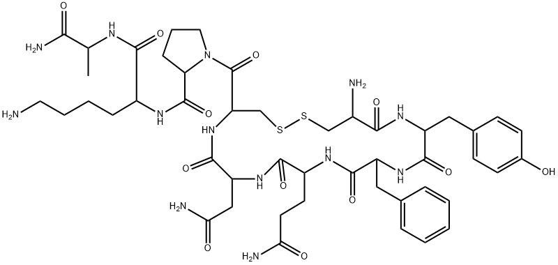 vasopressin, 9-Ala-NH(2)-Lys- Structure