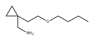 (1-(2-butoxyethyl)cyclopropyl)methanamine Structure