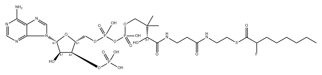 2-fluorooctanoyl-coenzyme A Structure