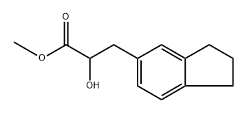 1H-Indene-5-propanoic acid, 2,3-dihydro-α-hydroxy-, methyl ester Structure