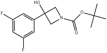 1,1-Dimethylethyl 3-(3,5-difluorophenyl)-3-hydroxy-1-azetidinecarboxylate Structure