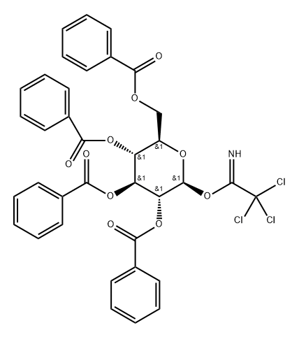 β-D-Glucopyranose, 2,3,4,6-tetrabenzoate 1-(2,2,2-trichloroethanimidate) Structure