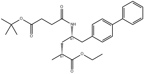 [1,?1'-?Biphenyl]?-?4-?pentanoic acid, γ-?[[4-?(1,?1-?dimethylethoxy)?-?1,?4-?dioxobutyl]?amino]?-?α-?methyl-?, ethyl ester, [S-?(R*,?S*)?]?- (9CI) 구조식 이미지