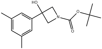 1,1-Dimethylethyl 3-(3,5-dimethylphenyl)-3-hydroxy-1-azetidinecarboxylate Structure