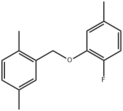 Benzene, 2-[(2,5-dimethylphenyl)methoxy]-1-fluoro-4-methyl- Structure