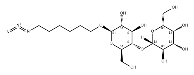 β-D-Glucopyranoside, 6-azidohexyl 4-O-β-D-galactopyranosyl- Structure