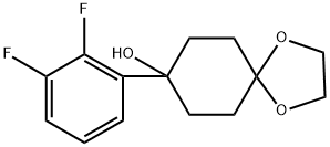 8-(2,3-difluorophenyl)-1,4-dioxaspiro[4.5]decan-8-ol 구조식 이미지