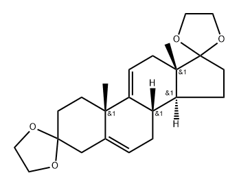 Androsta-5,9(11)-diene-3,17-dione, cyclic bis(1,2-ethanediyl acetal) Structure