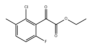 ethyl 2-(2-chloro-6-fluoro-3-methylphenyl)-2-oxoacetate 구조식 이미지
