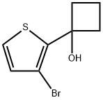 1-(3-bromothiophen-2-yl)cyclobutanol 구조식 이미지