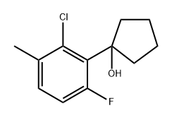 1-(2-chloro-6-fluoro-3-methylphenyl)cyclopentanol Structure