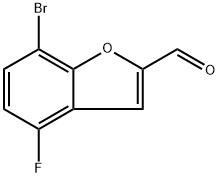 7-Bromo-4-fluorobenzofuran-2-carbaldehyde Structure