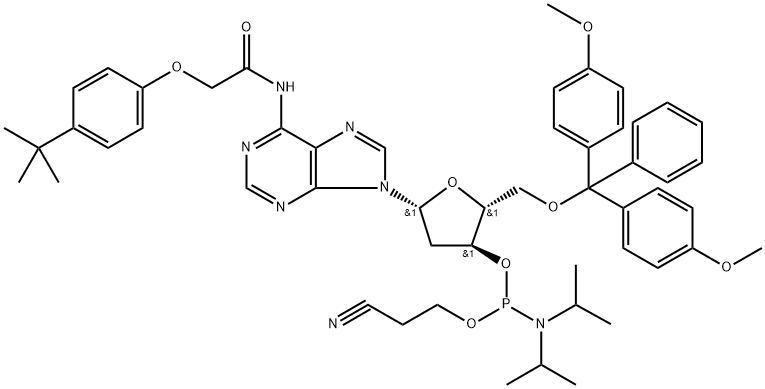 DMT-DA(TAC) AMIDITE 10G, SINGLE 구조식 이미지