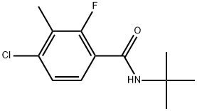 4-Chloro-N-(1,1-dimethylethyl)-2-fluoro-3-methylbenzamide Structure