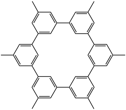 5.5'.5''.5'''.5''''.5'''''-Hexamethyl-hexa-m-phenylen Structure