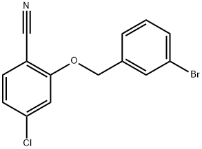 Benzonitrile, 2-[(3-bromophenyl)methoxy]-4-chloro- Structure