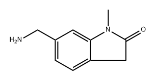 6-Aminomethyl-1-methyl-1,3-dihydro-indol-2-one 구조식 이미지