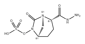 (1 R,2S,5R)-7-Oxo-6-(sulfooxy)-1 ,6-diazabicyclo [3.2.1 ]octane-2-carboxylic acid 2- hydrazide Structure