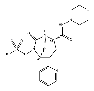 pyridinium (2S,5R)-N-(morpholin-4-yl)-7-oxo-6-(sulfooxy)-1,6-diazabicyclo[3.2.1]-octane-2-carboxamide Structure