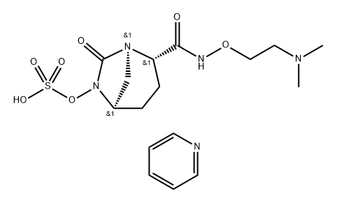 pyridinium (2S,5R)-N-[2-(dimethylamino)ethoxyl]-7-oxo-6-(sulfooxy)-1,6-diazabicyclo[3.2.1]octane-2-carboxamide Structure