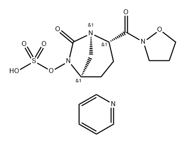 pyridinium (2S,5R)-2-(1,2-oxazolidin-2-ylcarbonyl)-6-(sulfooxy)-1,6-diazabicyclo-[3.2.1]octan-7-one Structure