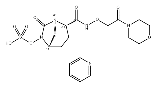 pyridinium (2S,5R)-N-[2-(morpholin-4-yl)-2-oxoethoxy]-7-oxo-6-(sulfooxy)-1,6-diazabicyclo[3.2.1]octane-2-carboxamide Structure