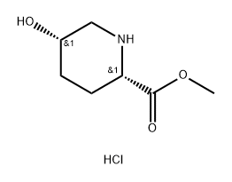 (2S,5S)-5-Hydroxy-piperidine-2-carboxylic acid methyl ester hydrochloride Structure