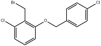 2-(Bromomethyl)-1-chloro-3-[(4-chlorophenyl)methoxy]benzene Structure